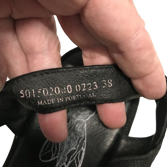 Fly London Black Platform Heeled Sandals Womens Size 7.5-8 / 38 - Picture 10 of 11